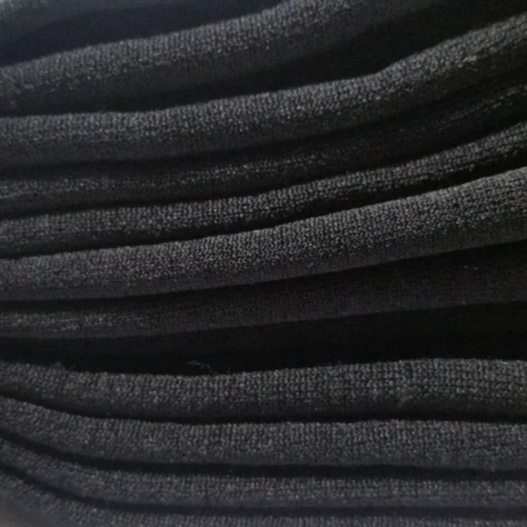 Black Fleece Lined Footless Tights Small Leggings - Picture 7 of 9